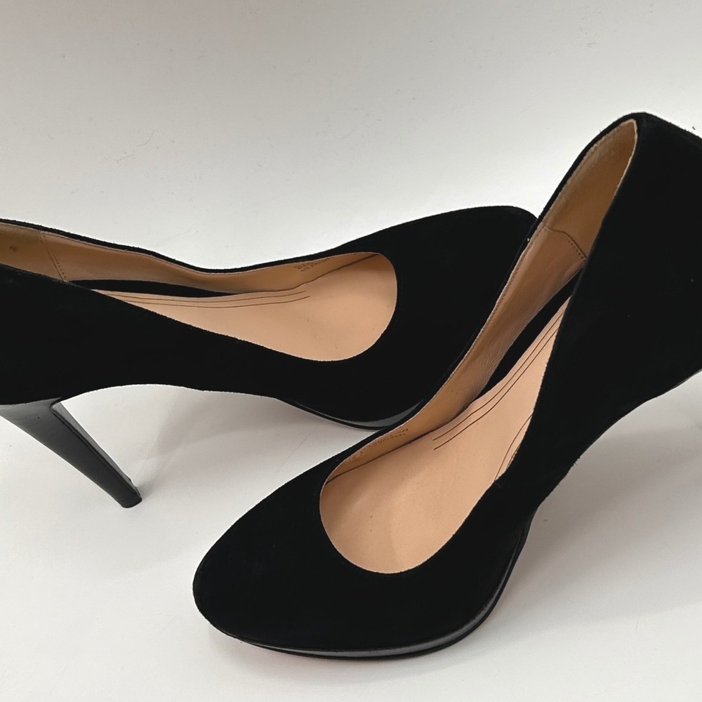 Cole Haan Nike Air Chelsea Black Suede Platform Pumps Heels Womens Size 9B - Picture 3 of 13